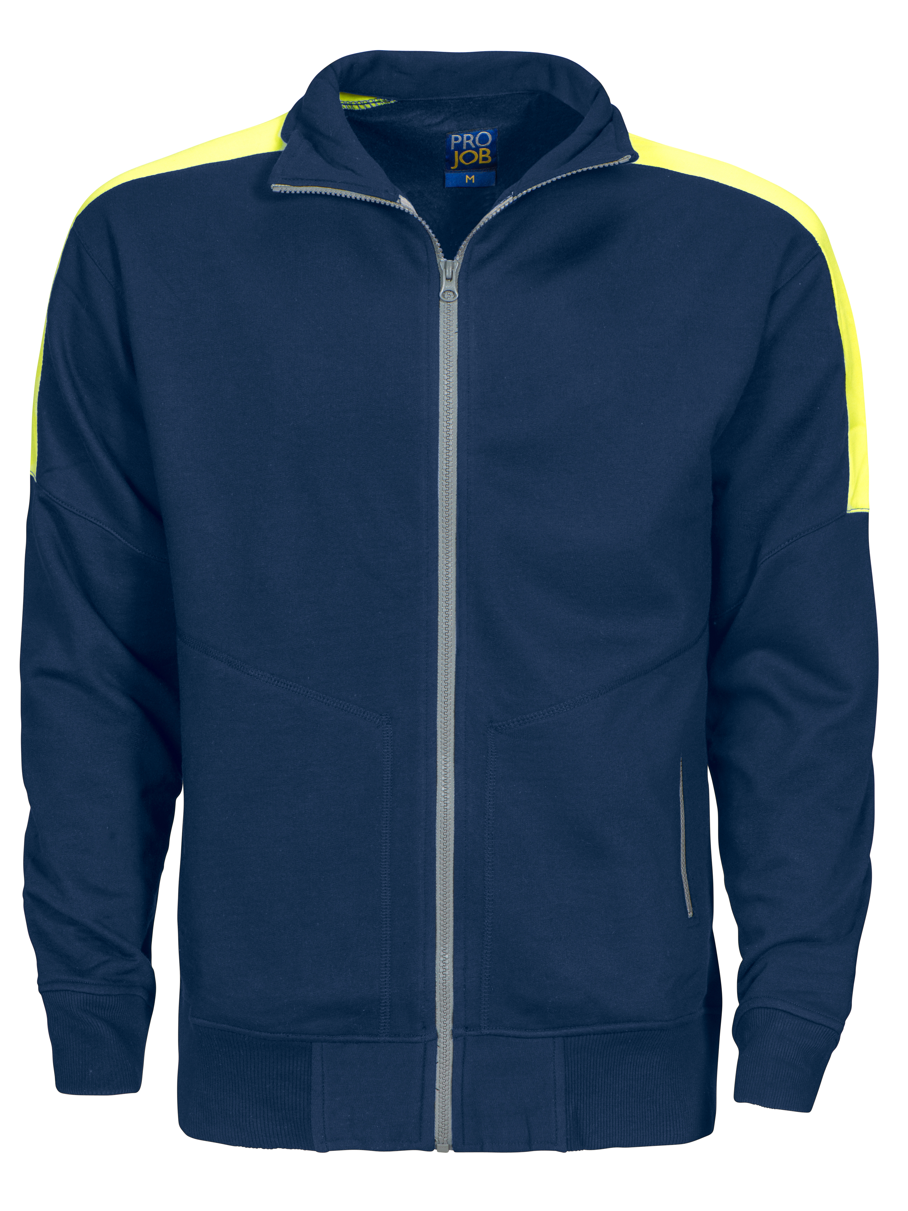 2123 SWEATSHIRT FULL ZIP BANDES FLUO