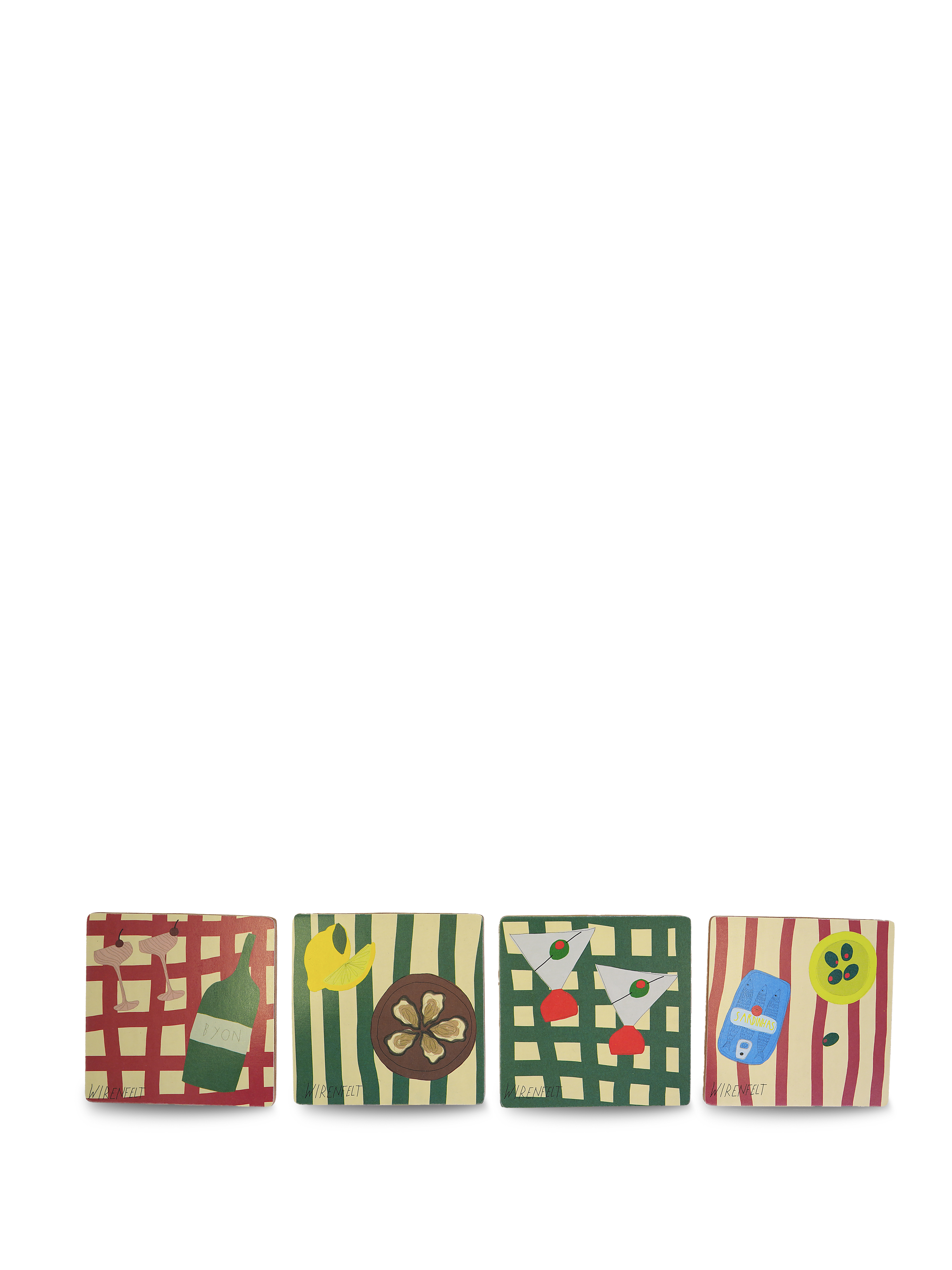 Coaster Sera 4pcs/set Green/red