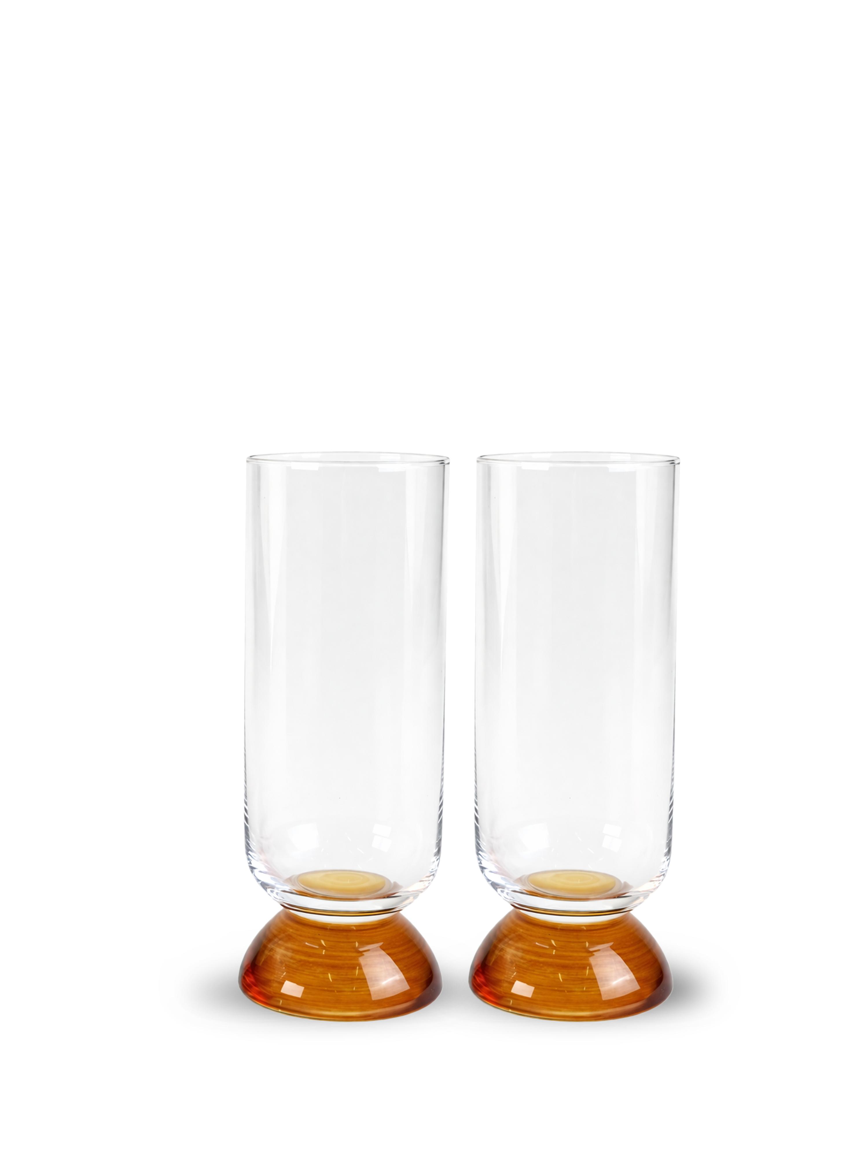High ball glass Spice 2pcs/set Clear/amber