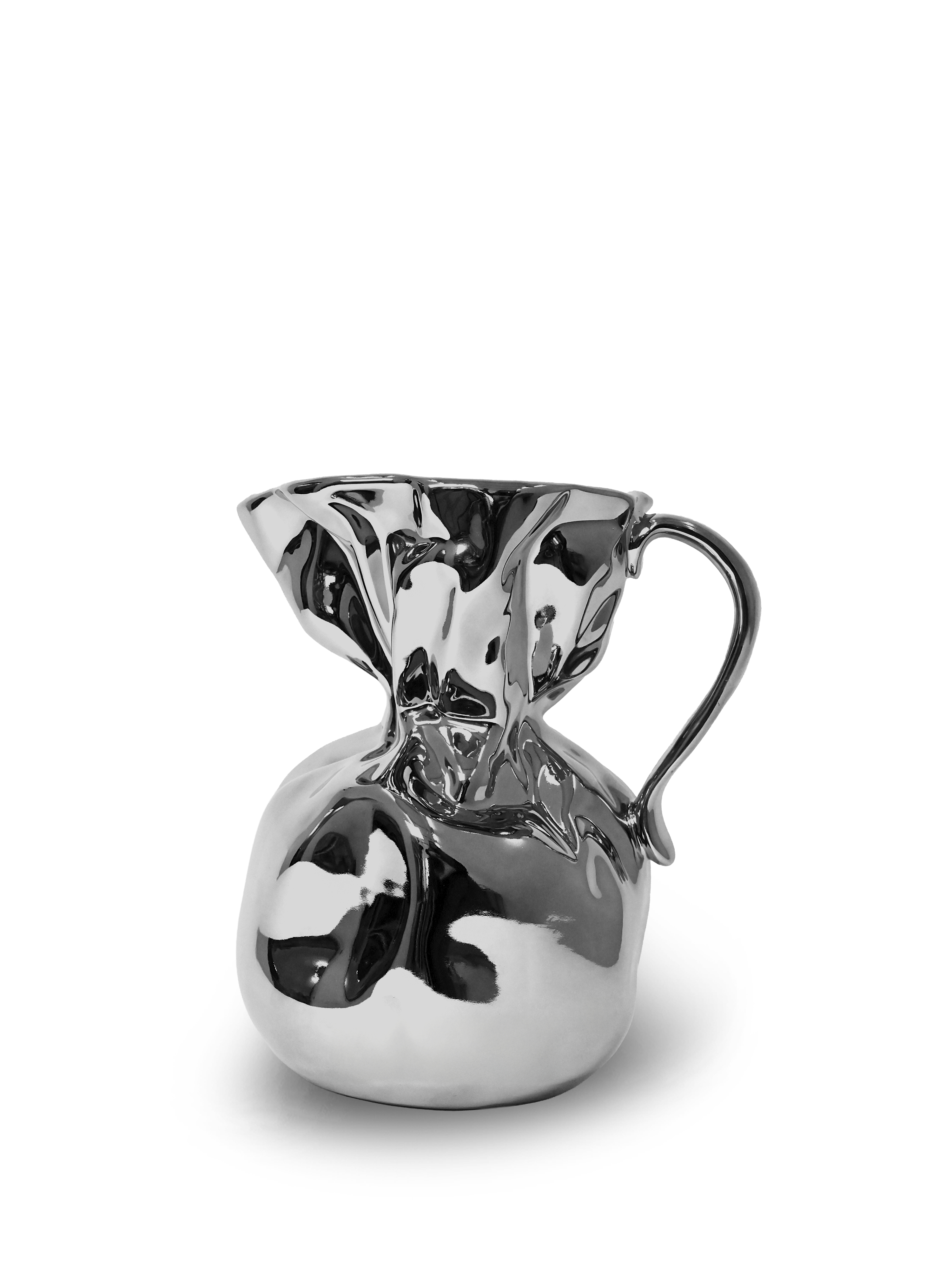 Vase Crumple Silver