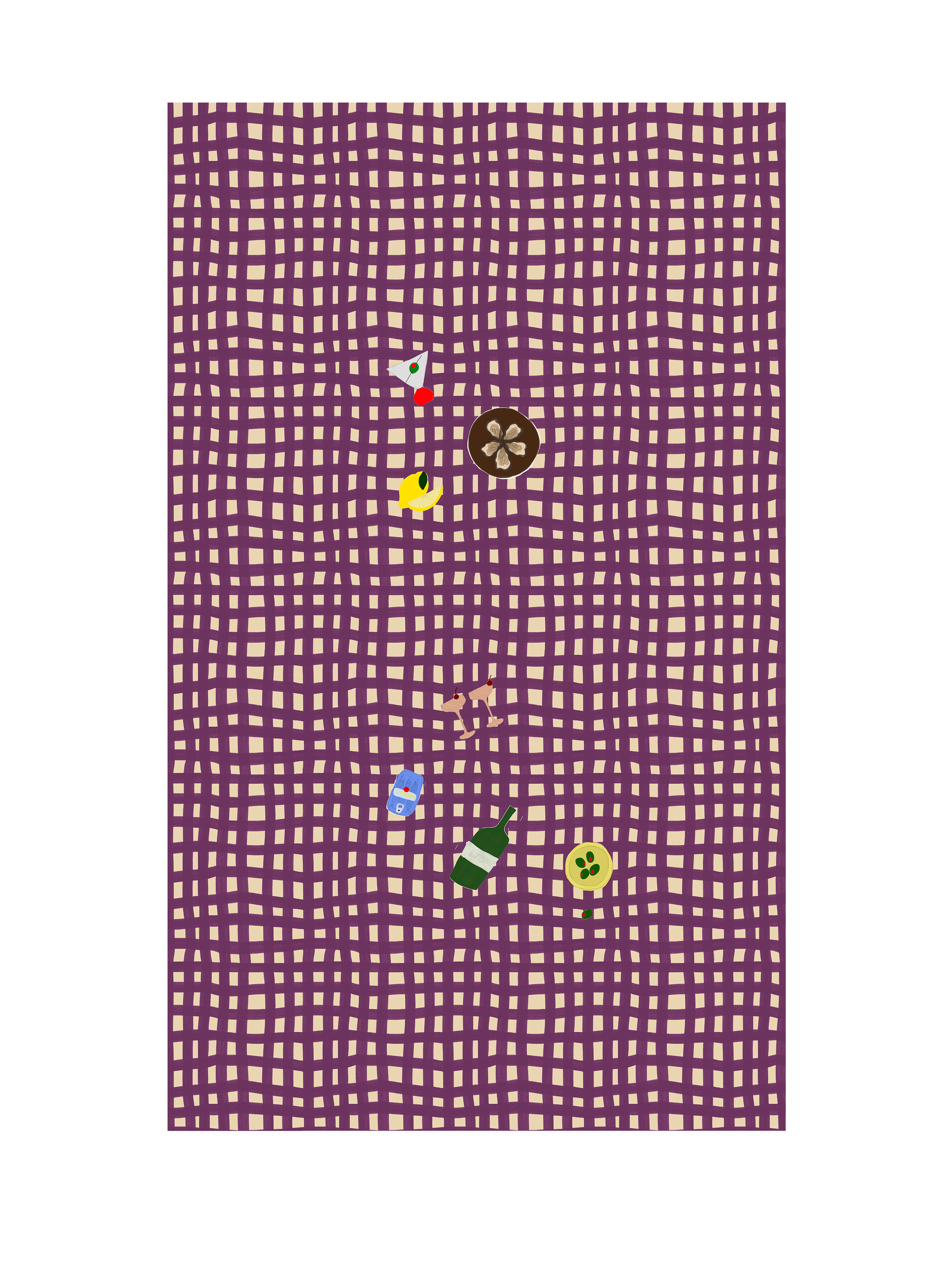 Table cloth Sera Dark plum