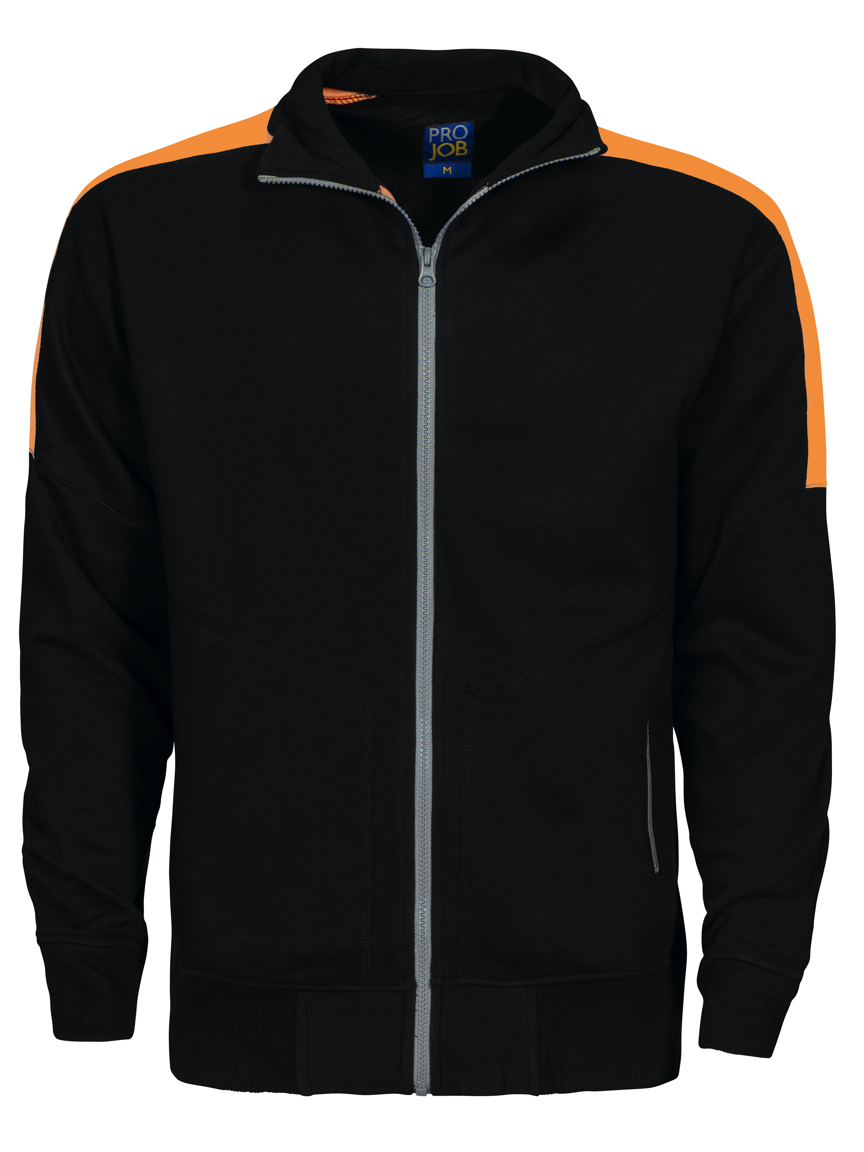 2123 SWEATSHIRT FULL ZIP BANDES FLUO - Afbeelding 4