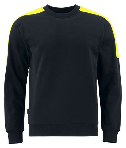 2125 SWEATSHIRT COL ROND BANDES FLUO