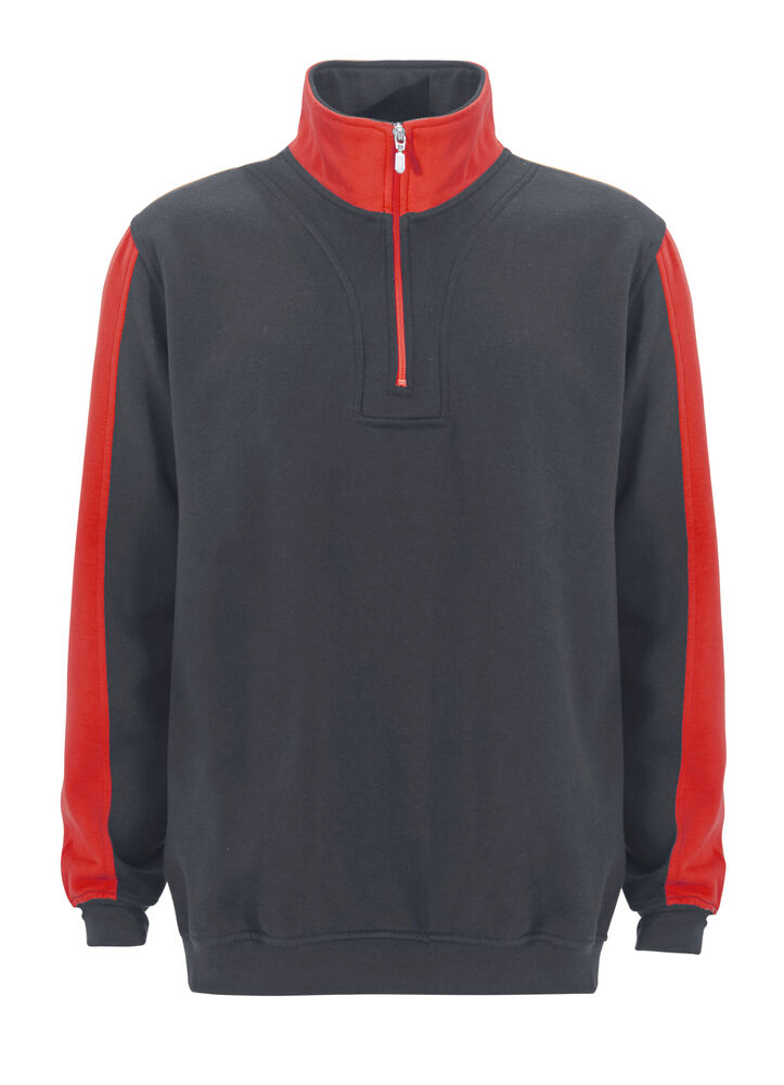 Modena Halfzip från Graphix i Grå/Röd