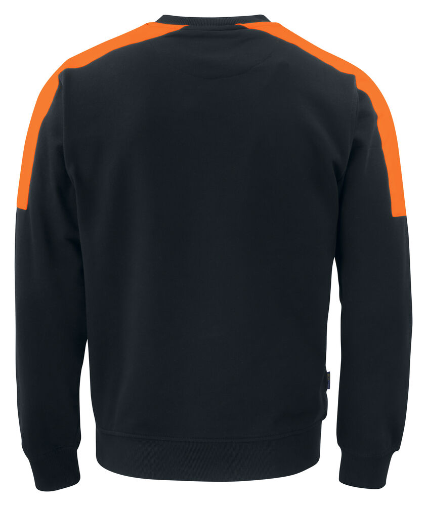 Projob 2125 SWEATSHIRT 100% BOMULD - Black/Orange [9917] / XS