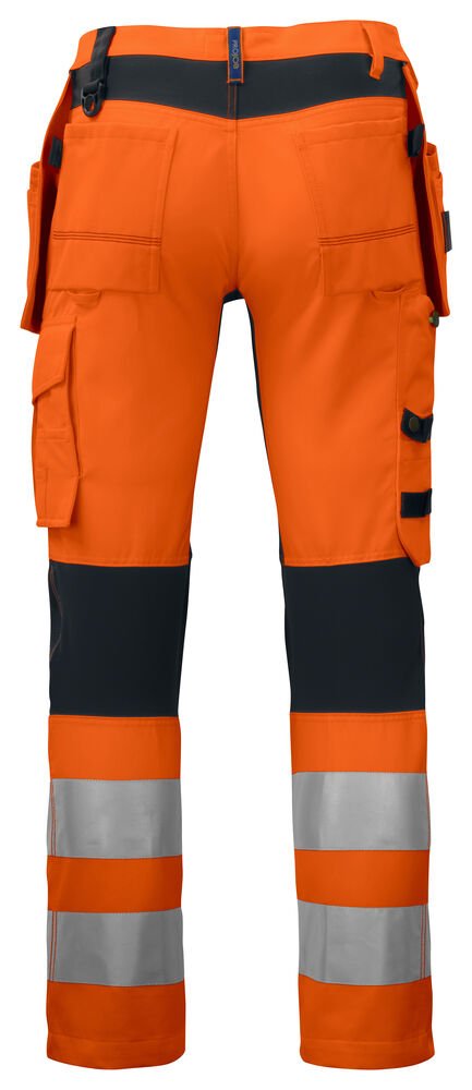 Projob 6513 BUKS MED STRETCHPANELER EN ISO 20471 KLASSE 2/1 - Orange/Black [1799] / C44