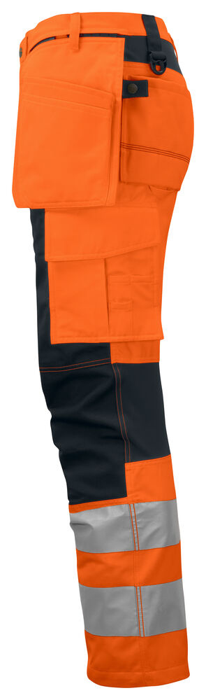 Projob 6513 BUKS MED STRETCHPANELER EN ISO 20471 KLASSE 2/1 - Orange/Black [1799] / C44