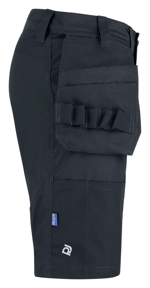 Projob 3521 SHORTS MED STRETCHPANELER - Black/Yellow [99] / C44