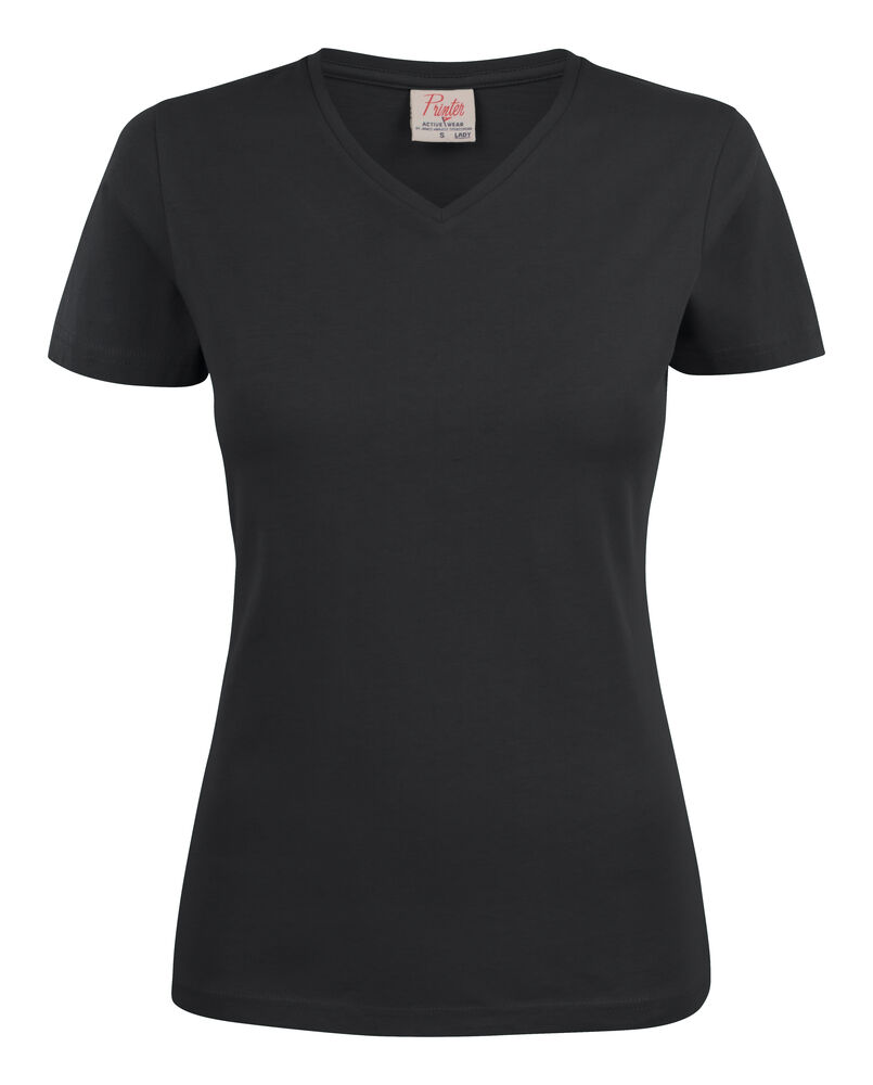 Heavy V-neck Lady från Printer Essentials i Svart