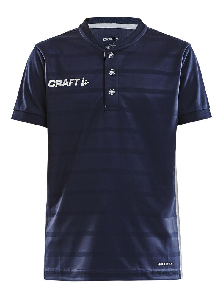 Craft Pro Control Button Jersey Jr - Navy-White [390900] / 122/128