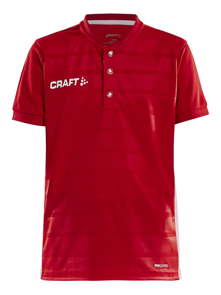 Pro Control Button Jersey Jr från Craft i Bright red/Vit