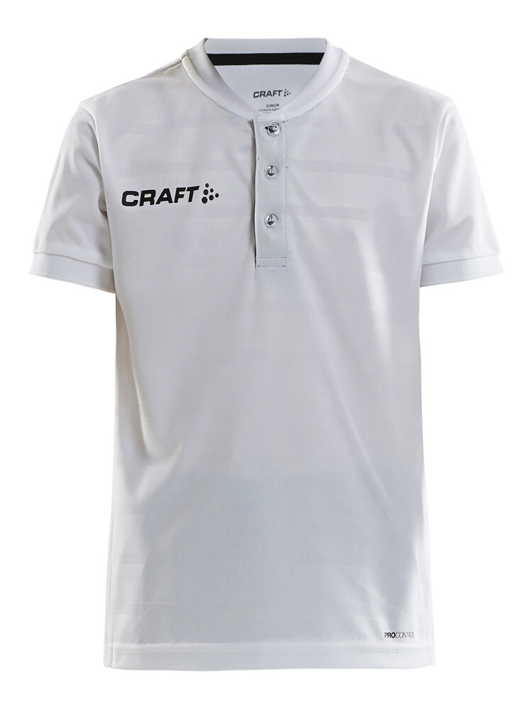 Pro Control Button Jersey Jr från Craft i Vit/Svart