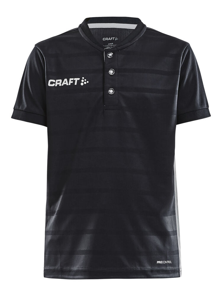 Craft Pro Control Button Jersey Jr - Black/White AW25 [999900] / 122/128