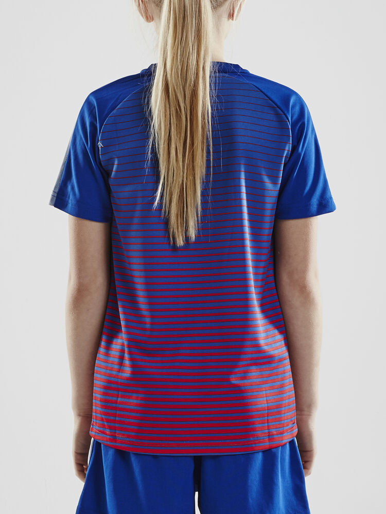 Craft Pro Control Stripe Jersey Jr - Club Cobolt/Bright Red [346430] / 122/128