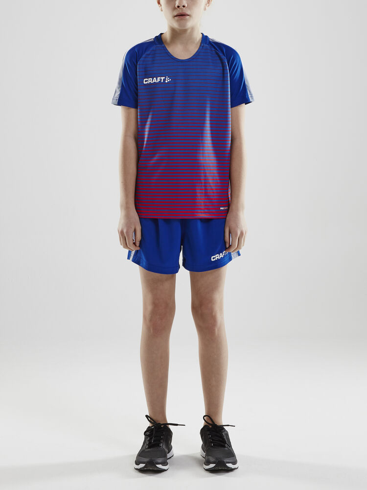 Craft Pro Control Stripe Jersey Jr - Club Cobolt/Bright Red [346430] / 122/128