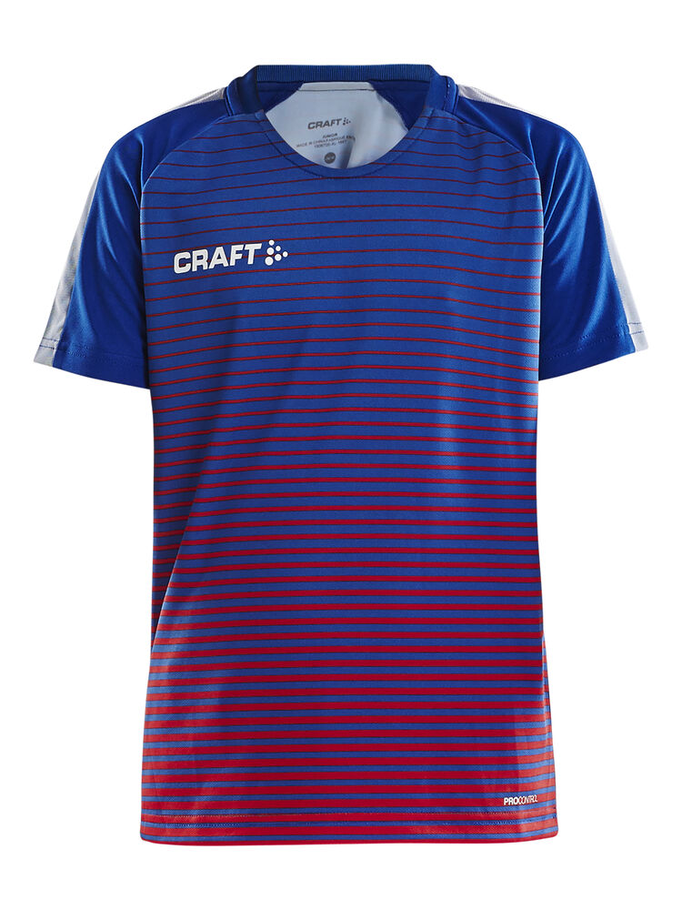 Craft Pro Control Stripe Jersey Jr - Club Cobolt/Bright Red [346430] / 122/128
