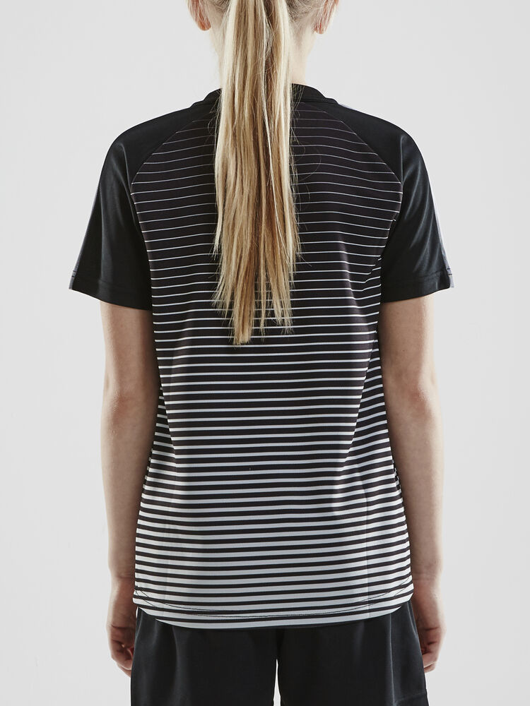 Craft Pro Control Stripe Jersey Jr - Black/Platinum [999920] / 122/128