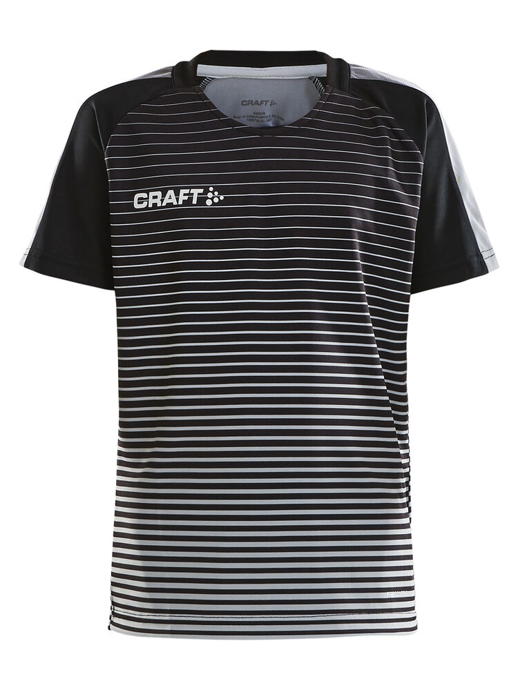 Craft Pro Control Stripe Jersey Jr - Black/Platinum [999920] / 122/128