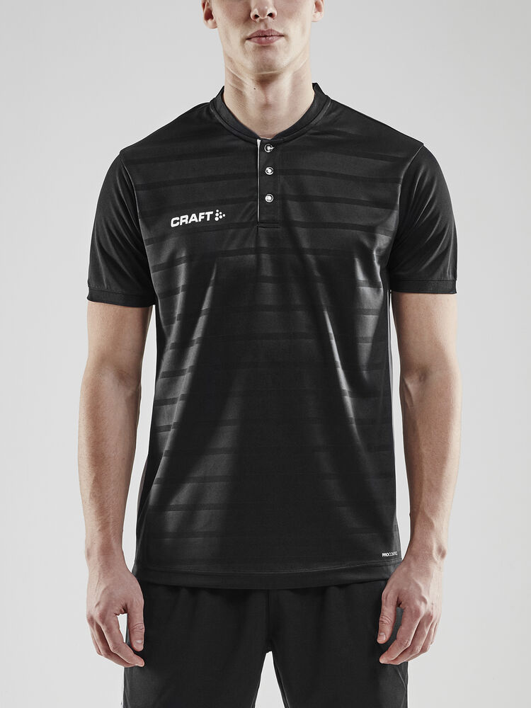 Craft Pro Control Button Jersey M - Black/White AW25 [999900] / XS