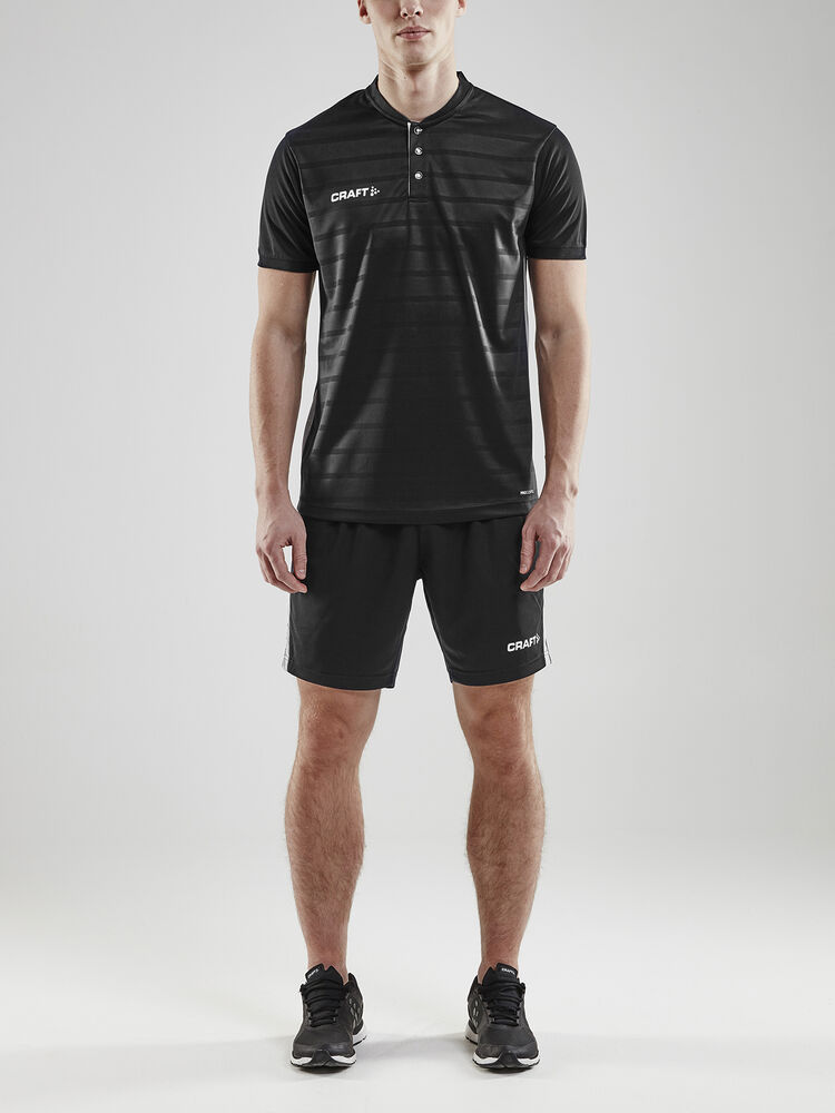 Craft Pro Control Button Jersey M - Black/White AW25 [999900] / XS