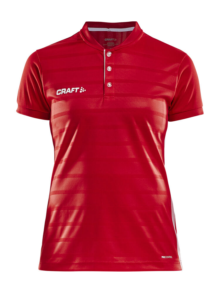 Pro Control Button Jersey W från Craft i Bright red/Vit