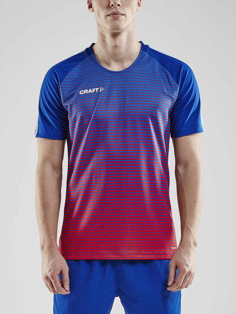 Craft Pro Control Stripe Jersey M - Club Cobolt/Bright Red [346430] / XS
