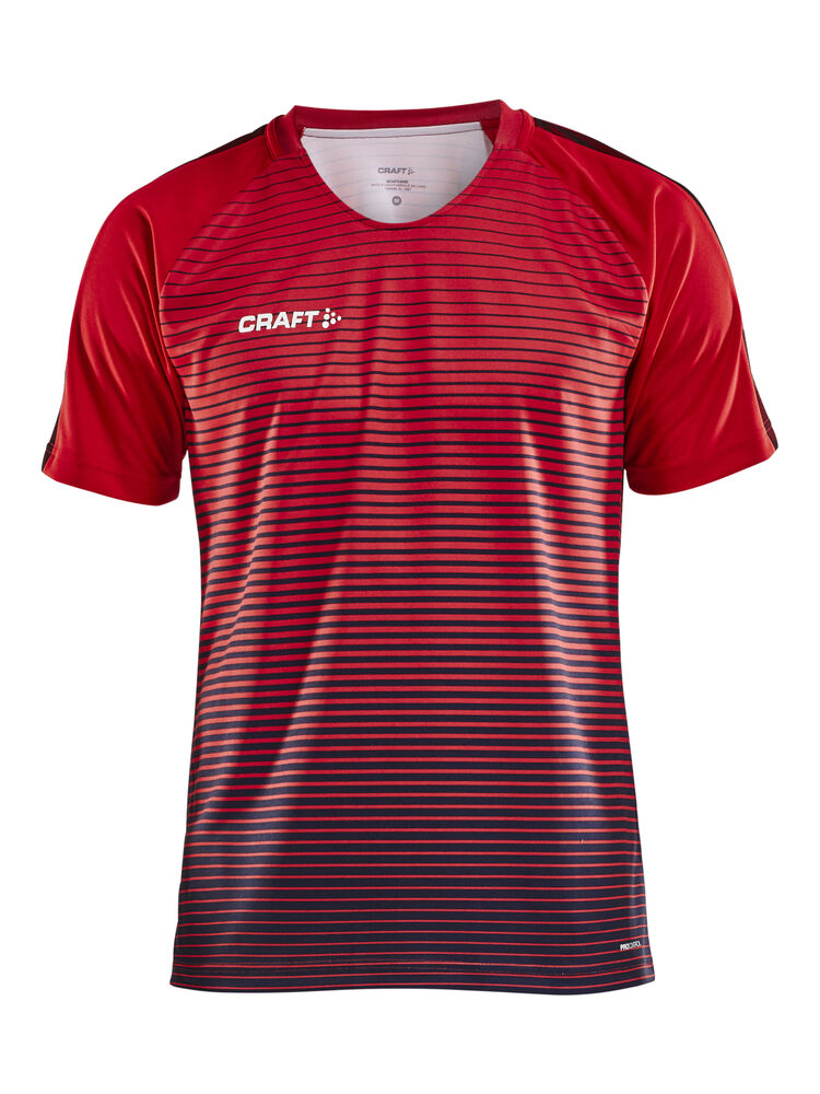 Pro Control Stripe Jersey M från Craft i Bright red/Marinblå