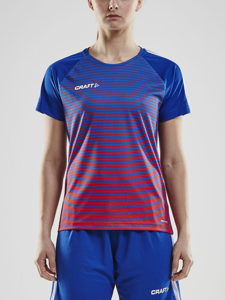 Craft Pro Control Stripe Jersey W - Club Cobolt/Bright Red [346430] / XS