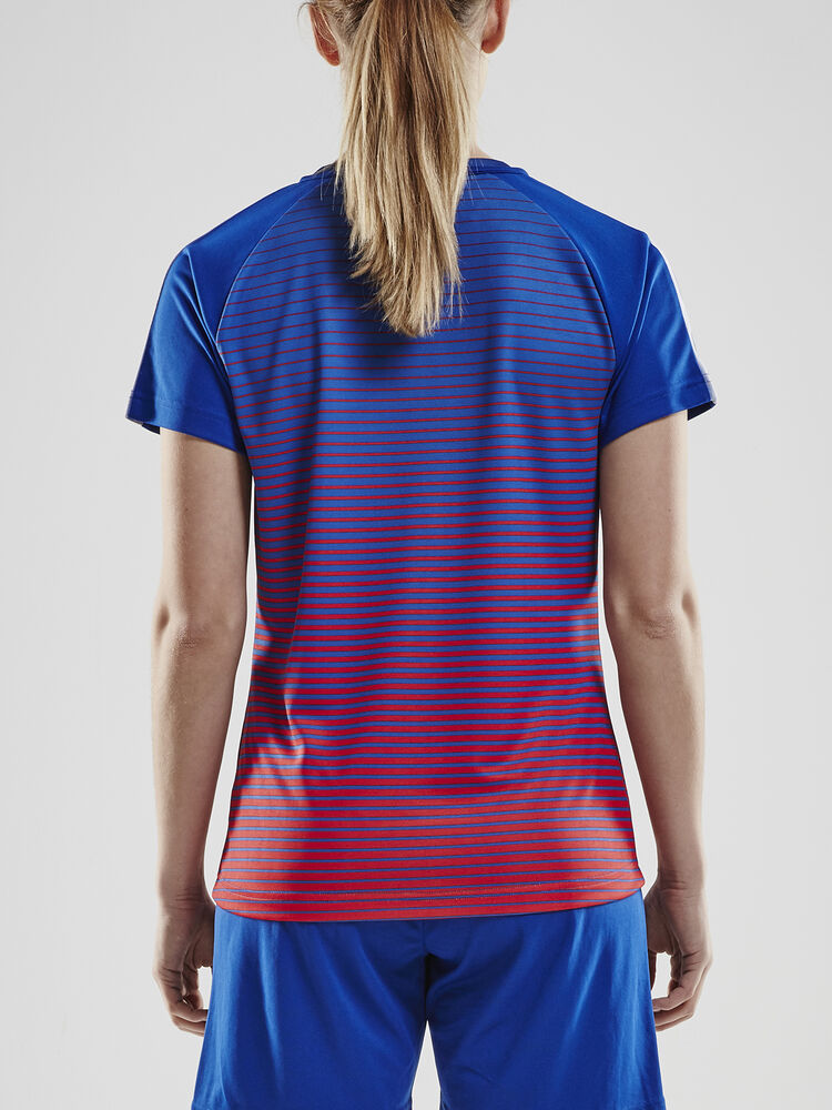 Craft Pro Control Stripe Jersey W - Club Cobolt/Bright Red [346430] / XS