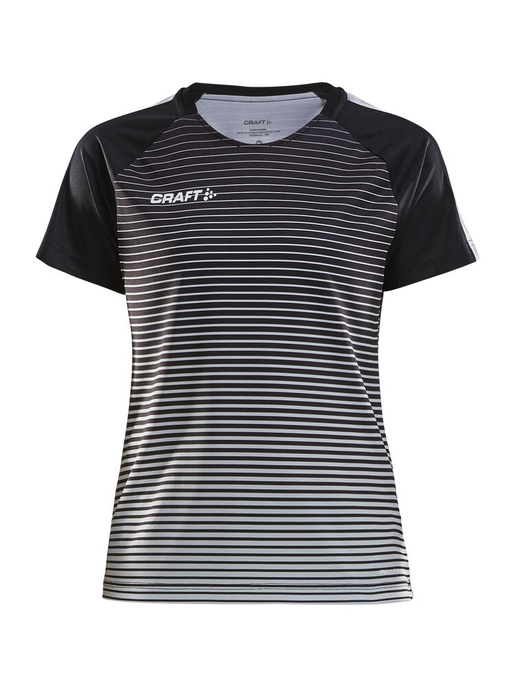 Craft Pro Control Stripe Jersey W - Black/Platinum [999920] / XS