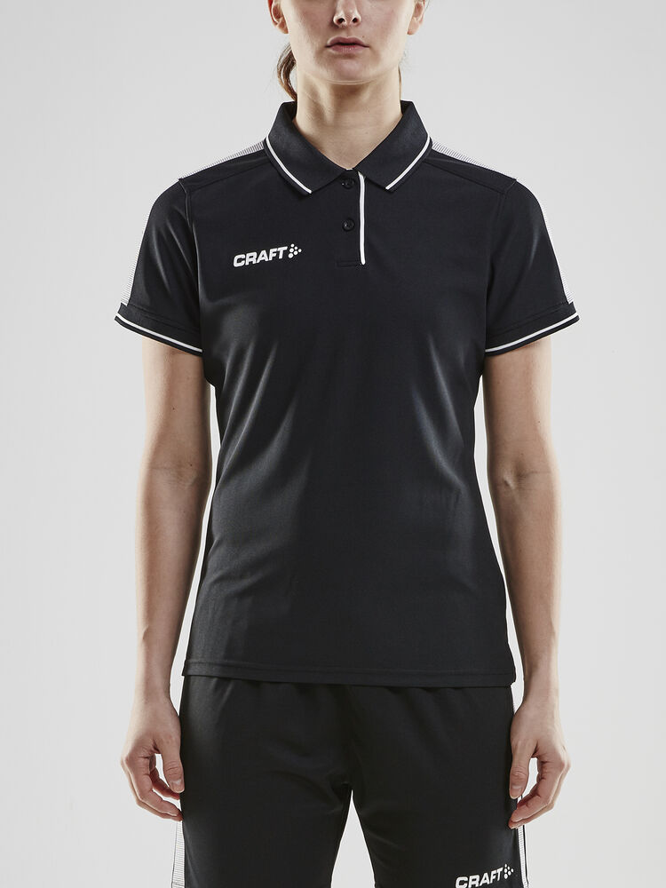 Craft Pro Control Poloshirt W - Black/White AW25 [999900] / XS