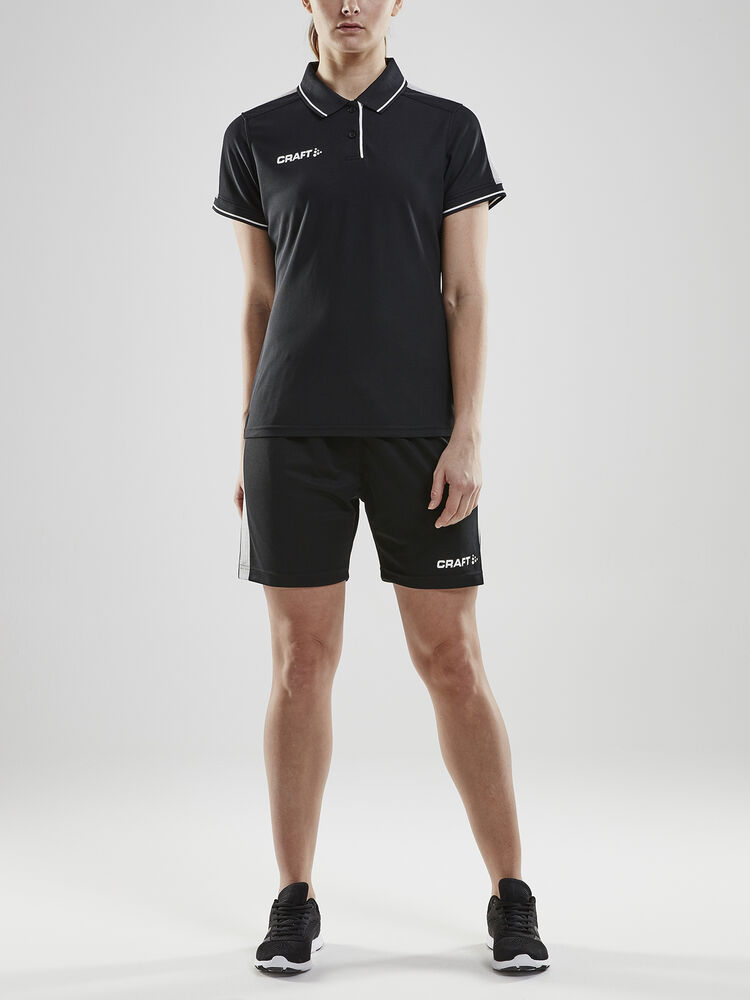 Craft Pro Control Poloshirt W - Black/White AW25 [999900] / XS
