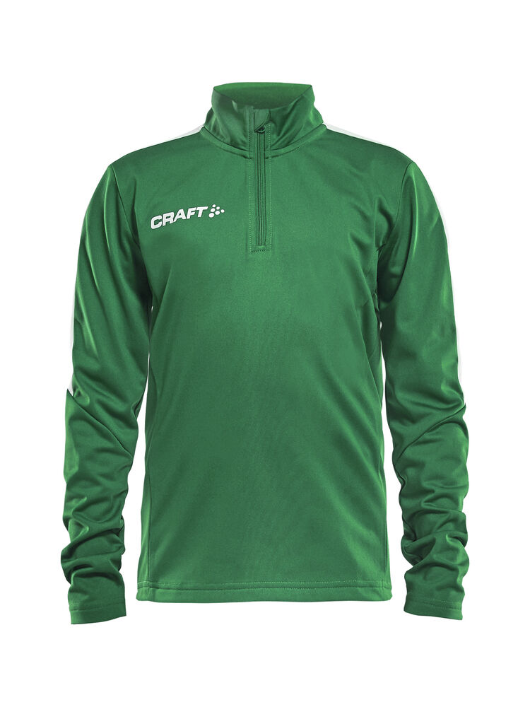 Progress Halfzip Ls Tee Jr från Craft i Team green