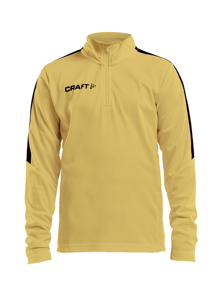 Progress Halfzip Ls Tee Jr från Craft i Sweden yellow/Svart