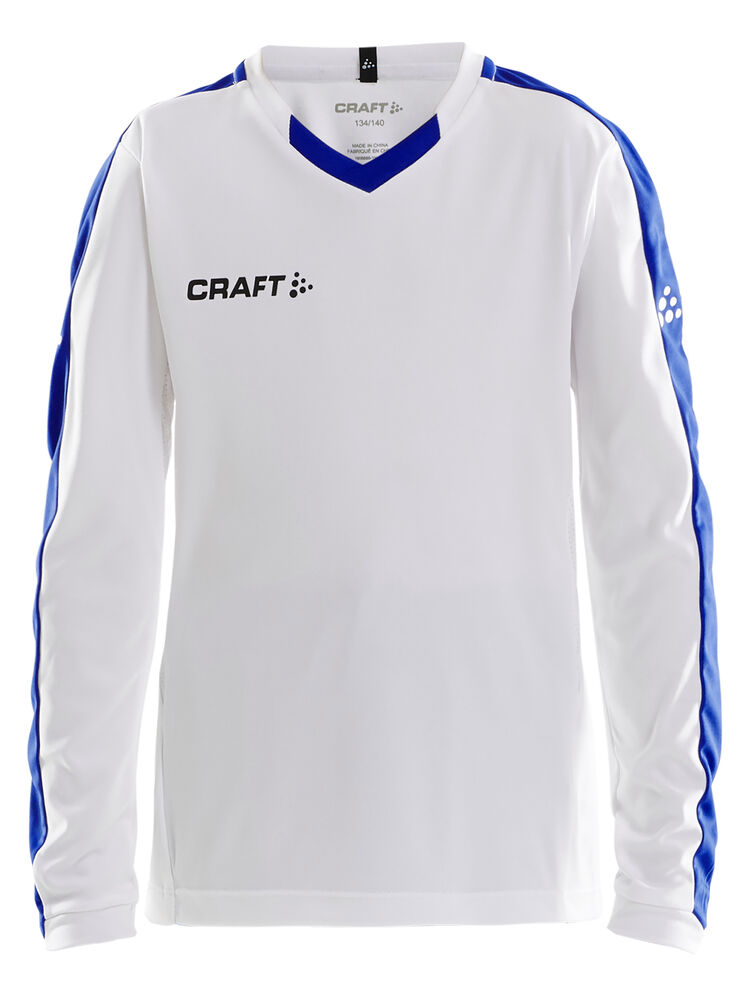 Progress Jersey Contrast LS JR från Craft i Vit/Club cobolt
