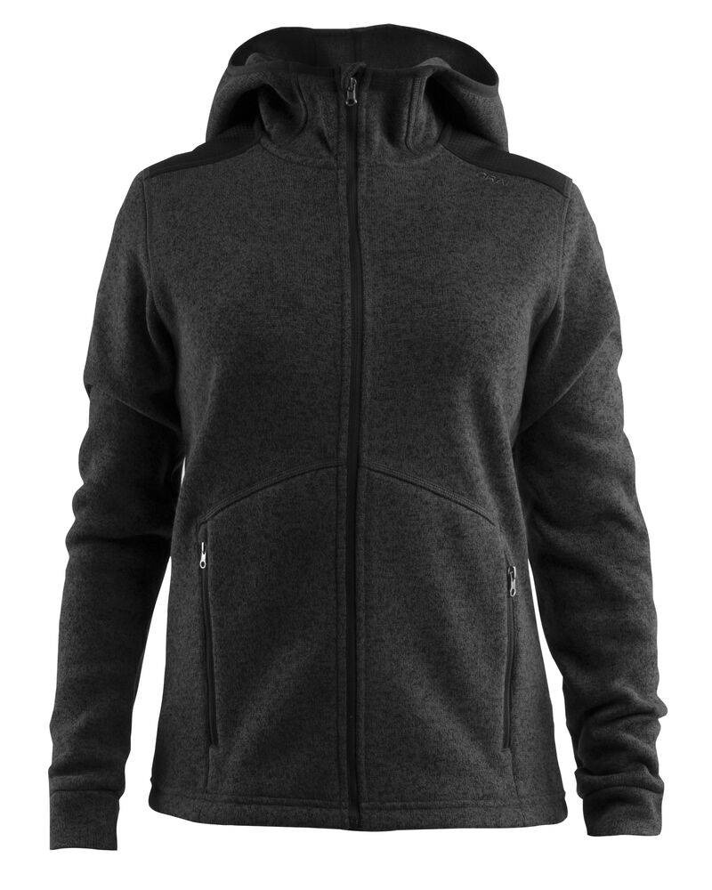 Craft Noble hood jacket W - Black Melange/Black/Platinum [998999] / XS