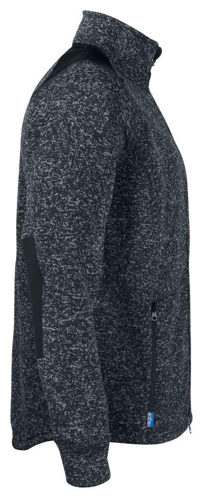 Projob 3318 KRAFTIGT STRIKKET FLEECEJAKKE - Black/Yellow [99] / XS