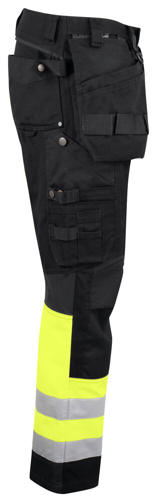 Projob 6524 BUKS MED KEVLAR FORSTÆRKEDE KNÆ OG STRETCH PANELER - Yellow/Black [11] / C44