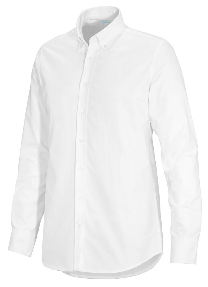 Oxford Slim fit Man från Cottover i Vit