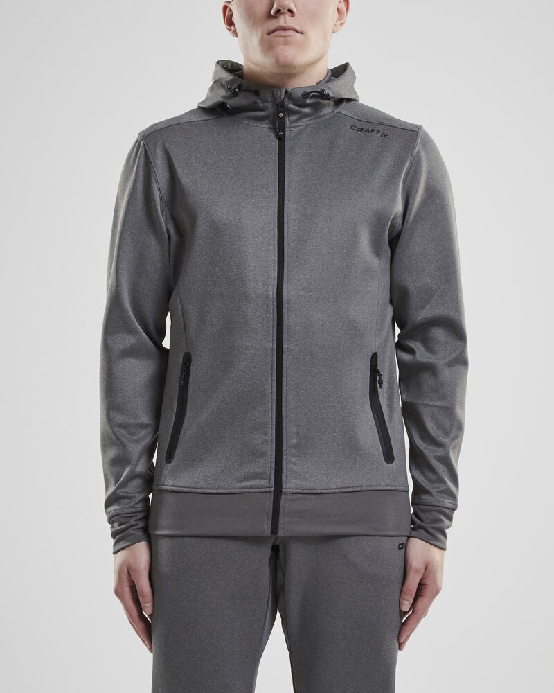 Craft Noble Full Zip Hood M - Darkgrey melange [2975] / S