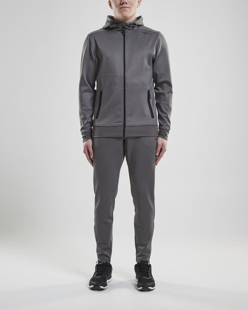 Craft Noble Full Zip Hood M - Darkgrey melange [2975] / S