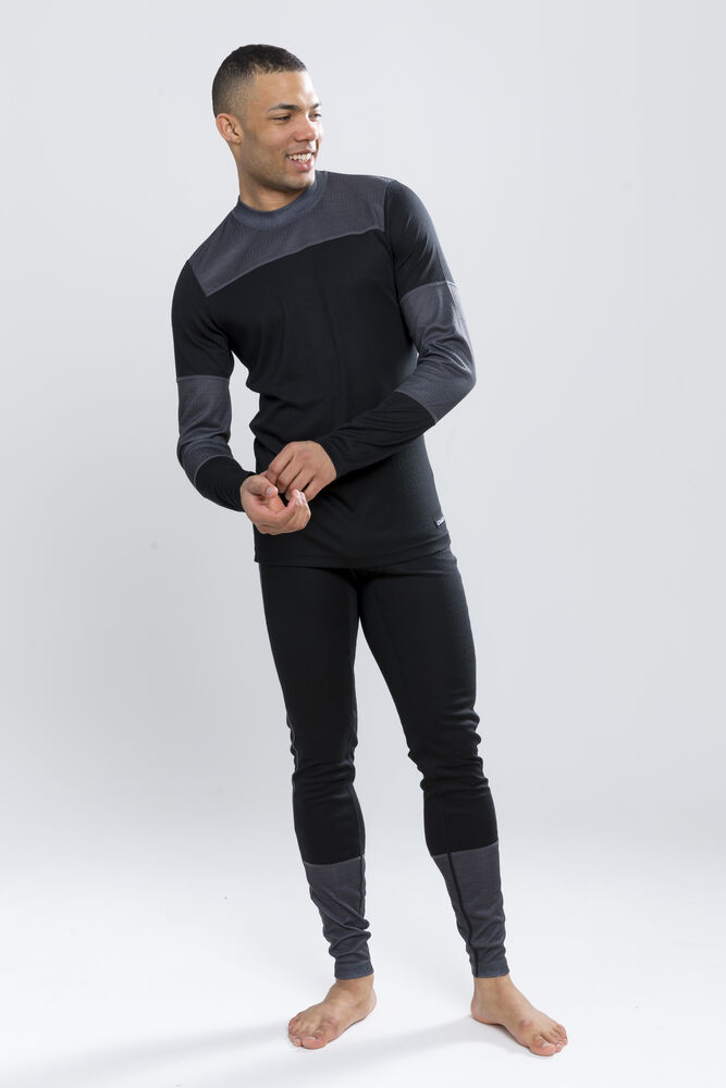 Craft Baselayer Set M - BLACK-DK GREY MELANGE [999975] / XS