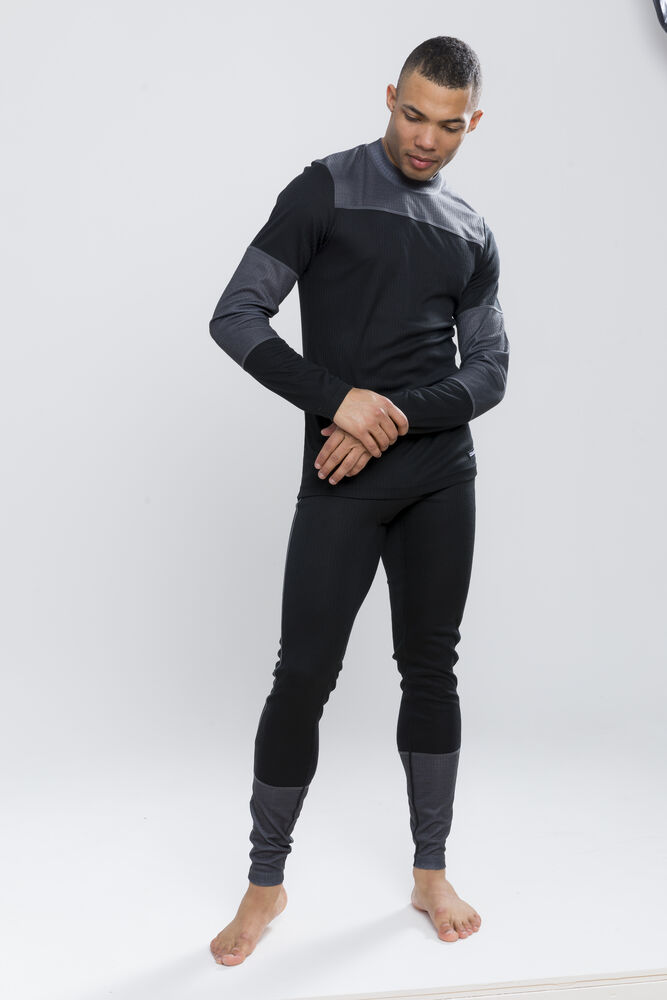 Craft Baselayer Set M - BLACK-DK GREY MELANGE [999975] / XS