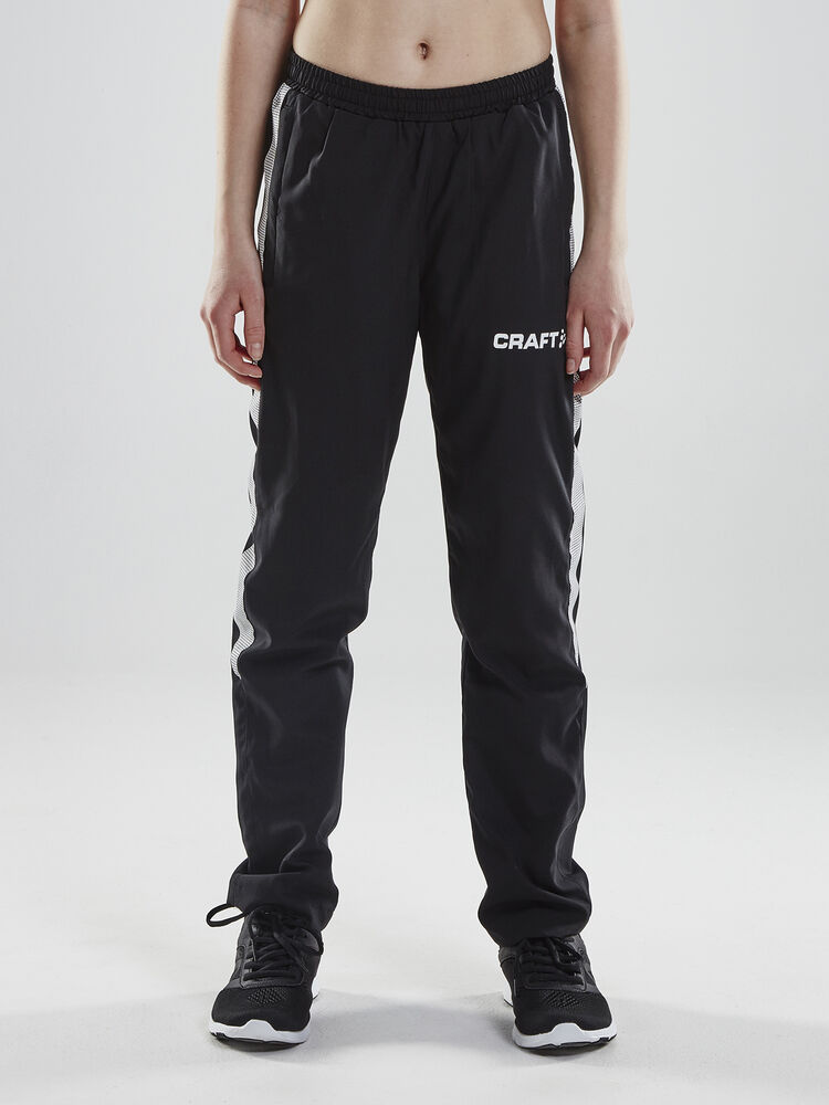 Craft Pro Control Woven Pants Jr - Black/White AW25 [999900] / 122/128