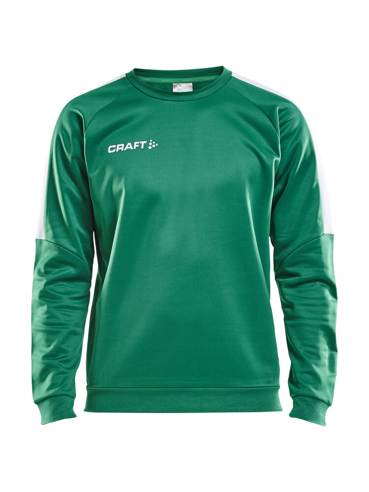 Progress R-Neck Sweater M från Craft i Team green/Vit