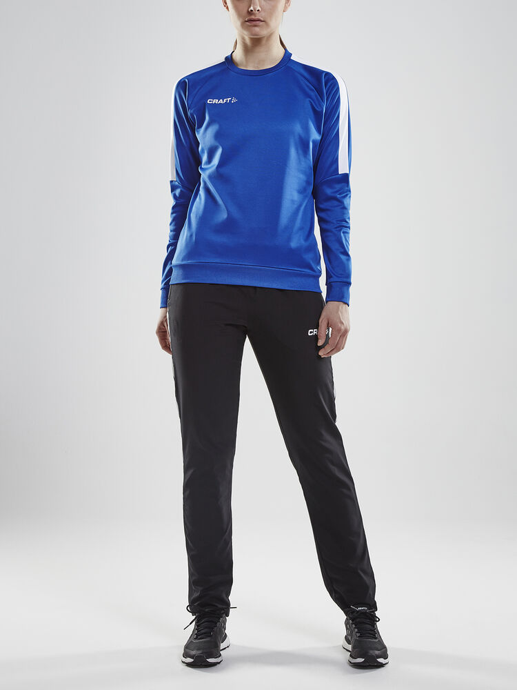 Craft Progress R-Neck Sweater W - CLUB COBOLT-WHITE [346900] / XS