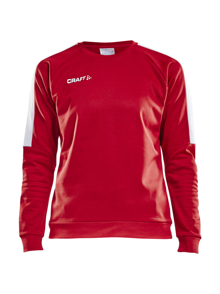 Progress R-Neck Sweater W från Craft i Bright red/Vit