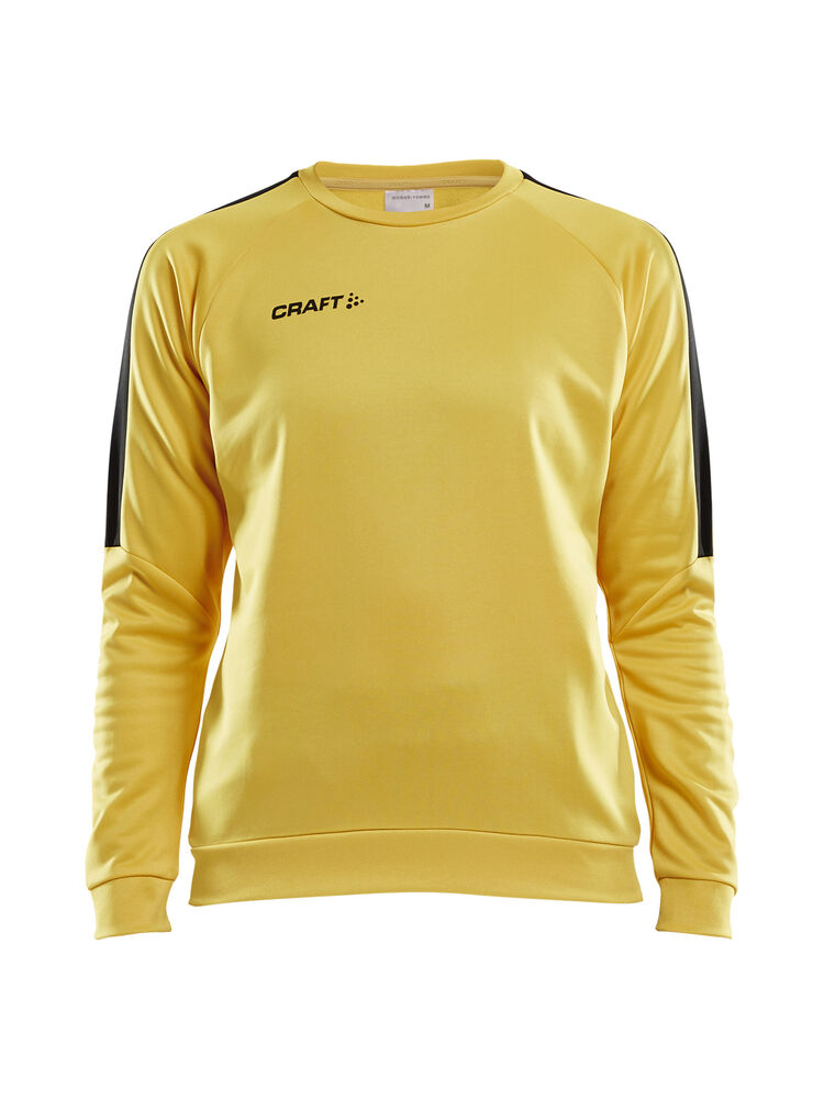Progress R-Neck Sweater W från Craft i Sweden yellow/Svart