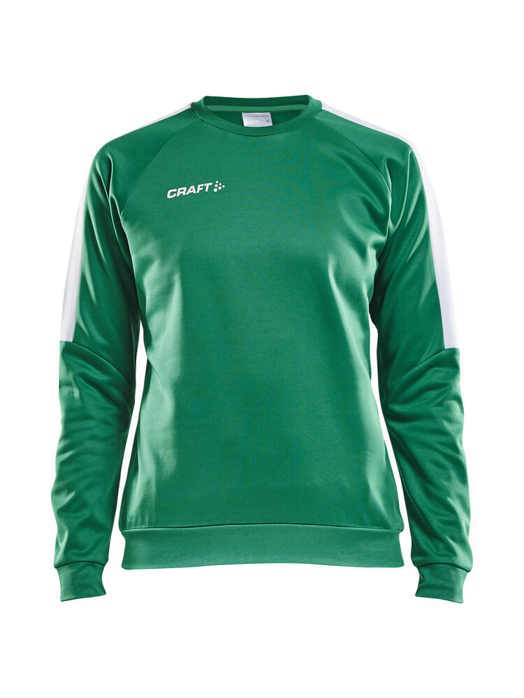 Progress R-Neck Sweater W från Craft i Team green/Vit