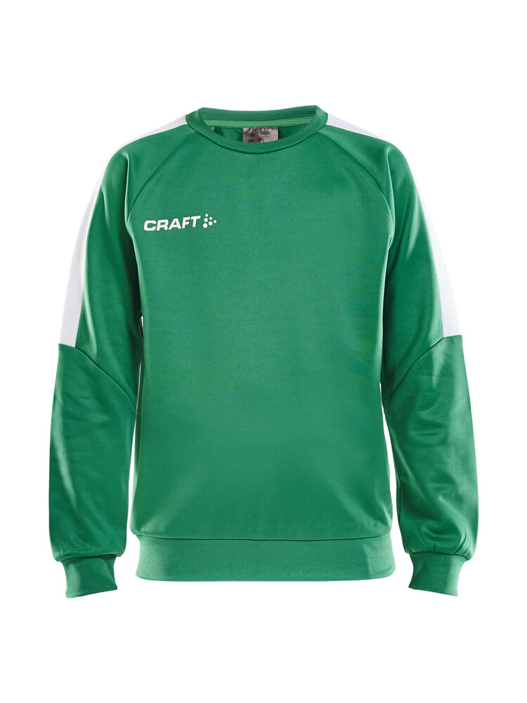 Progress R-Neck Sweater Jr från Craft i Team green/Vit